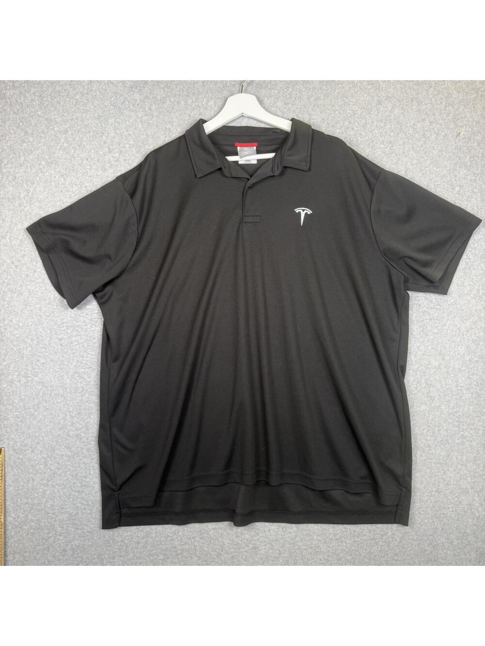 Tesla Men's Size 3XL XXXL Black Short Sleeve Polo Shirt